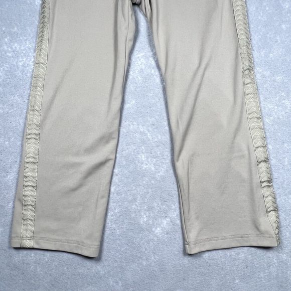 Vintage Nike Pants Women’s Size Medium Beige Cropped Capri Casual Swoosh Pull On - Picture 4 of 15